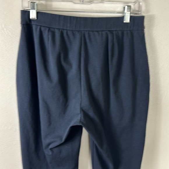 Eileen Fisher Stretch Ponte Ankle Pant Women's S Blue Zip Closure Straight Leg - Picture 7 of 11